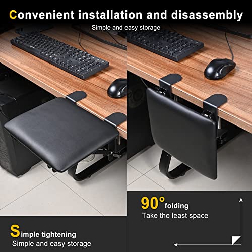 Giecy arm Rest for Desk Adjustable Arm Rest Support for arm Support for Computer Desk Ergonomic Desk Extender Rotating Mouse Pad Holder for Table Office Chair Desk - Image 4