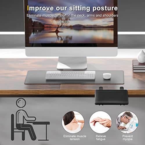 Giecy arm Rest for Desk Adjustable Arm Rest Support for arm Support for Computer Desk Ergonomic Desk Extender Rotating Mouse Pad Holder for Table Office Chair Desk - Image 2