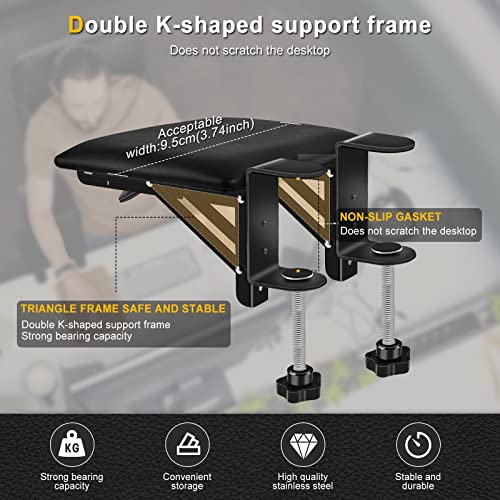 Giecy arm Rest for Desk Adjustable Arm Rest Support for arm Support for Computer Desk Ergonomic Desk Extender Rotating Mouse Pad Holder for Table Office Chair Desk - Image 3