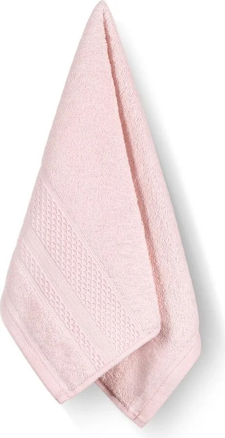 Bluenity Softy - Natural Cotton Guest Bath / Kitchen Towel - 30 x 50 cm Powder