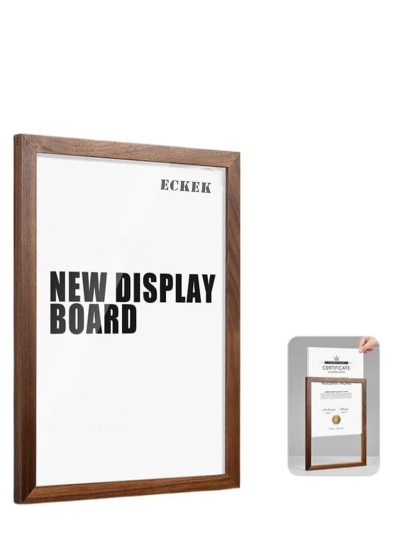 Eckek Wall Mount Acrylic Sign Holder Self Adhesive Magnetic Display Frame Clear Document Frame for Office, Store, School, Home, Wall Picture Frame - Image 2