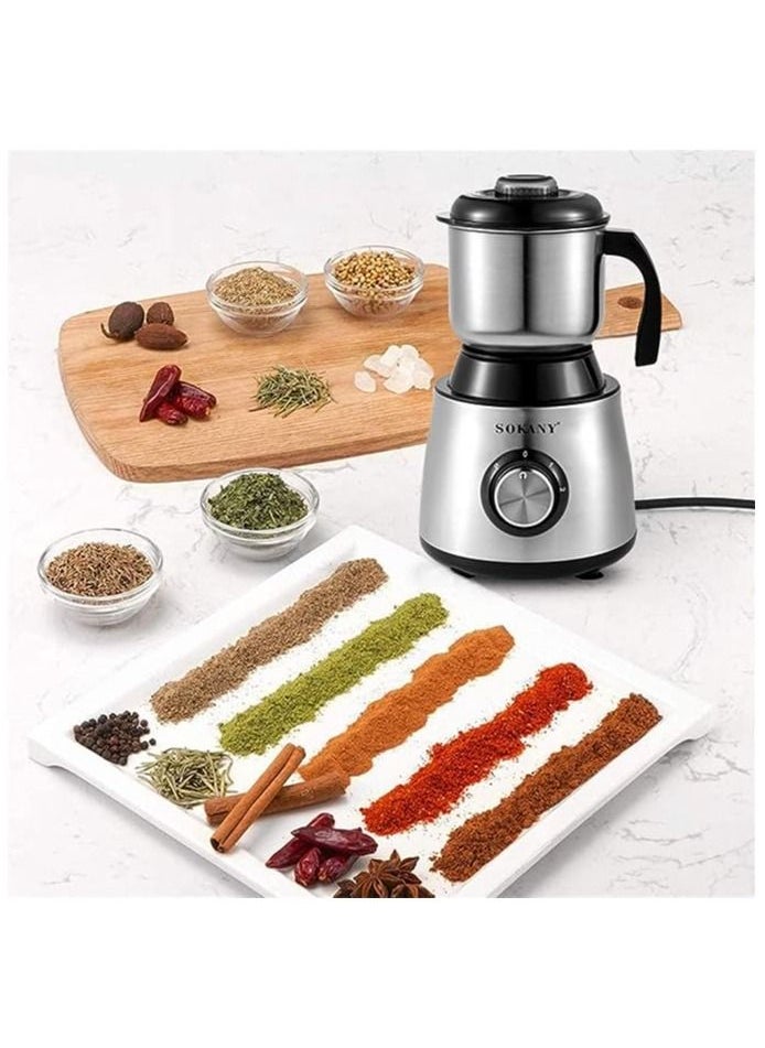 sokany Sokany Coffee Grinder-SK-156 500W Electric Grinder with 2 Gears for Coffee, Spices, Seeds and Hazelnuts  - Image 4