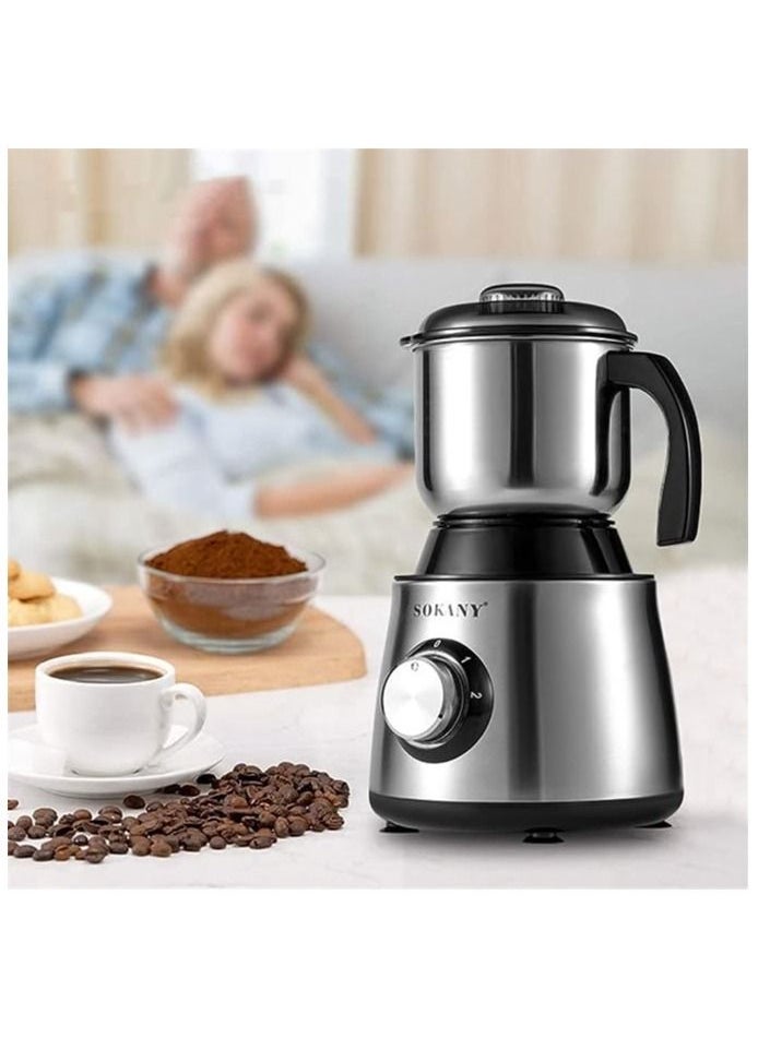 sokany Sokany Coffee Grinder-SK-156 500W Electric Grinder with 2 Gears for Coffee, Spices, Seeds and Hazelnuts  - Image 5