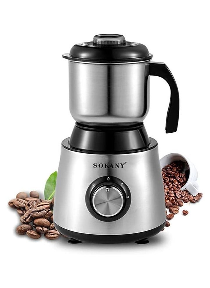 sokany Sokany Coffee Grinder-SK-156 500W Electric Grinder with 2 Gears for Coffee, Spices, Seeds and Hazelnuts  - Image 1