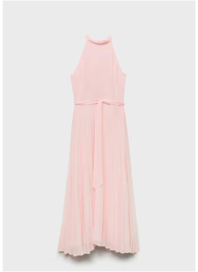 MANGO Casual Pleated Halter Neck Dress  - Image 5