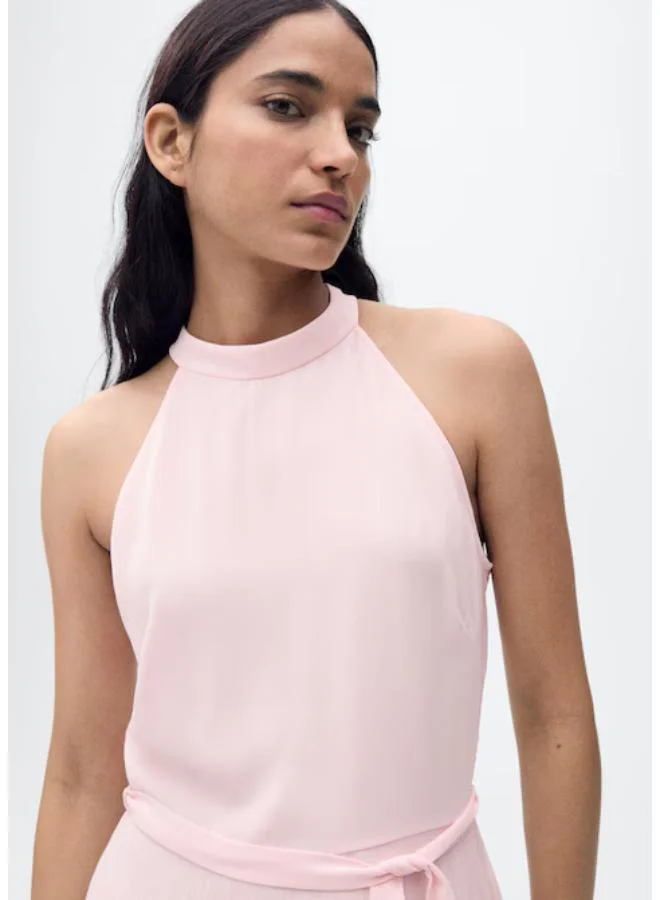 مانجو Pleated Halter Maxi Dress