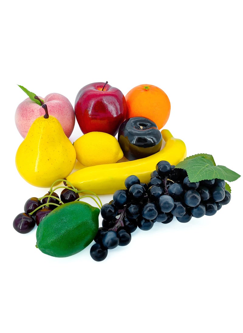 Lorigun Lorigun Artificial Fruits Set for Decoration Fake Fruits Props 10 Kinds of Fruit (Total 12 Pcs)  - Image 2