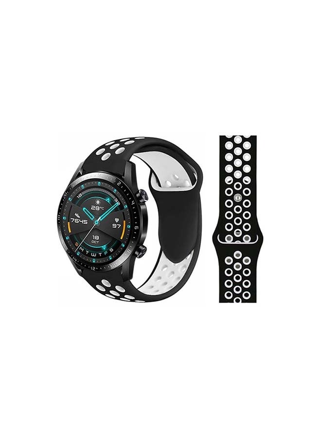 Beauenty Stylish Replacement Band For Huawei Watch GT/GT 2 Black/White - Image 1