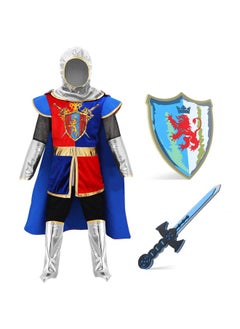 G.C Kids Knight Costume Toddler Boy Dress Up Clothes Medieval Costumes With Cape Toys Accessories Halloween Gifts  - Image 1