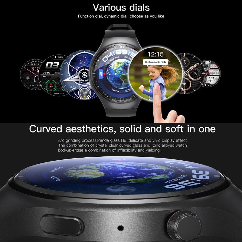 DM80 4G Smart Watch Sports Bracelet WiFi GPS BT Smartwatch Touch Screen Android 8.1 Support Nano SIM Card Phone Call Heart Rate Monitor - Image 3