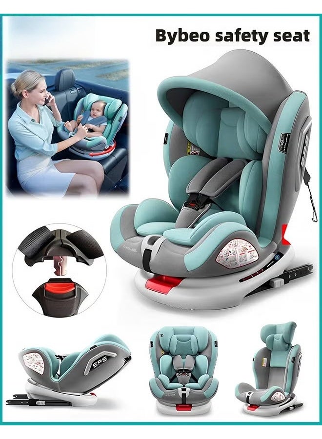 هوكور ﻿مقعد سيارة آمن للرضع/الأطفال مع واجهة ISOfix، مقعد سيارة للأطفال الصغار مع حزام أمان خماسي النقاط ومسند ظهر قابل للتعديل بـ 4 مستويات، 360 درجة دوران للخلف/للأمام - Image 1