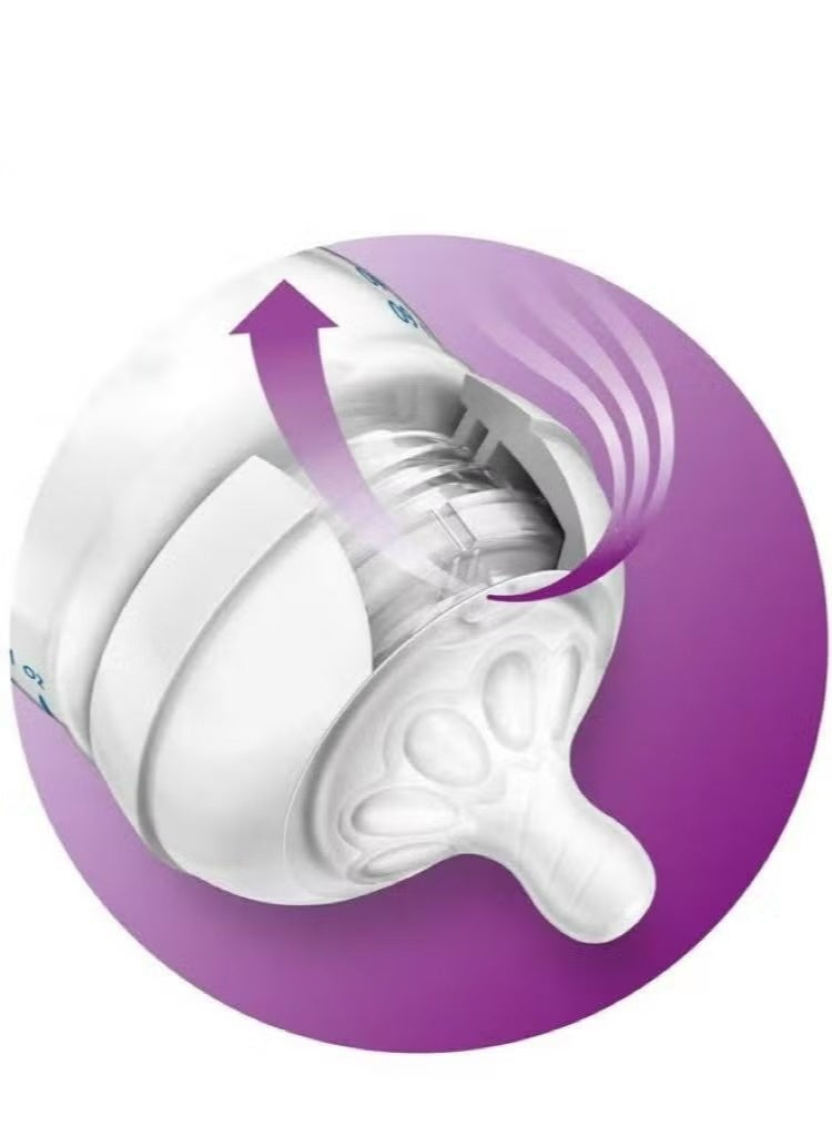 Amanli 3 Pcs Nipples Compatible with Philips Avent，Silicone Baby Bottle Nipple Replacement, Natural Feeding Teat, for 6 Months+(Transparent) - Image 4
