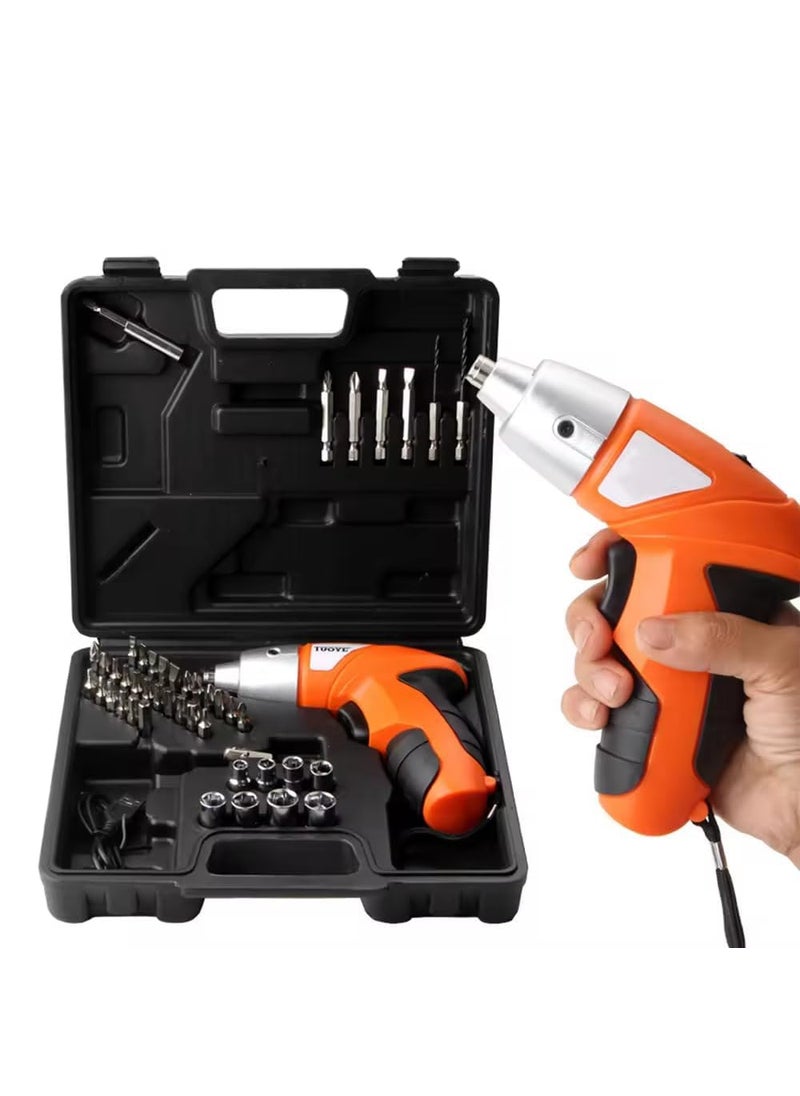 MARVELRY - MARVELRY Professional Kit Cordless Power Screwdriver Kit Rechargeable Electric Cordless Drill Sets with Bidirectional Button and LED Light Drilling and Keyless No Noise Cordless Screwdriver - Image 1