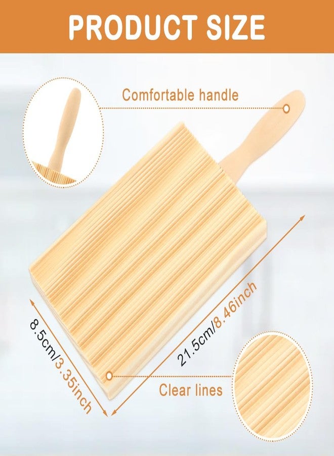 EMVANV Gnocchi Board & Gnocchi Pasta Maker, Natural Beechwood Pasta Board for Perfect Homemade Pasta, Kitchen Tool Manual Wooden Stick Gift Pasta Maker DIY Handheld - Image 2