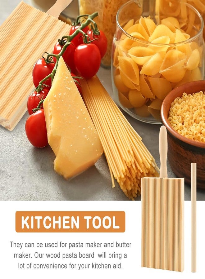 EMVANV Gnocchi Board & Gnocchi Pasta Maker, Natural Beechwood Pasta Board for Perfect Homemade Pasta, Kitchen Tool Manual Wooden Stick Gift Pasta Maker DIY Handheld - Image 4