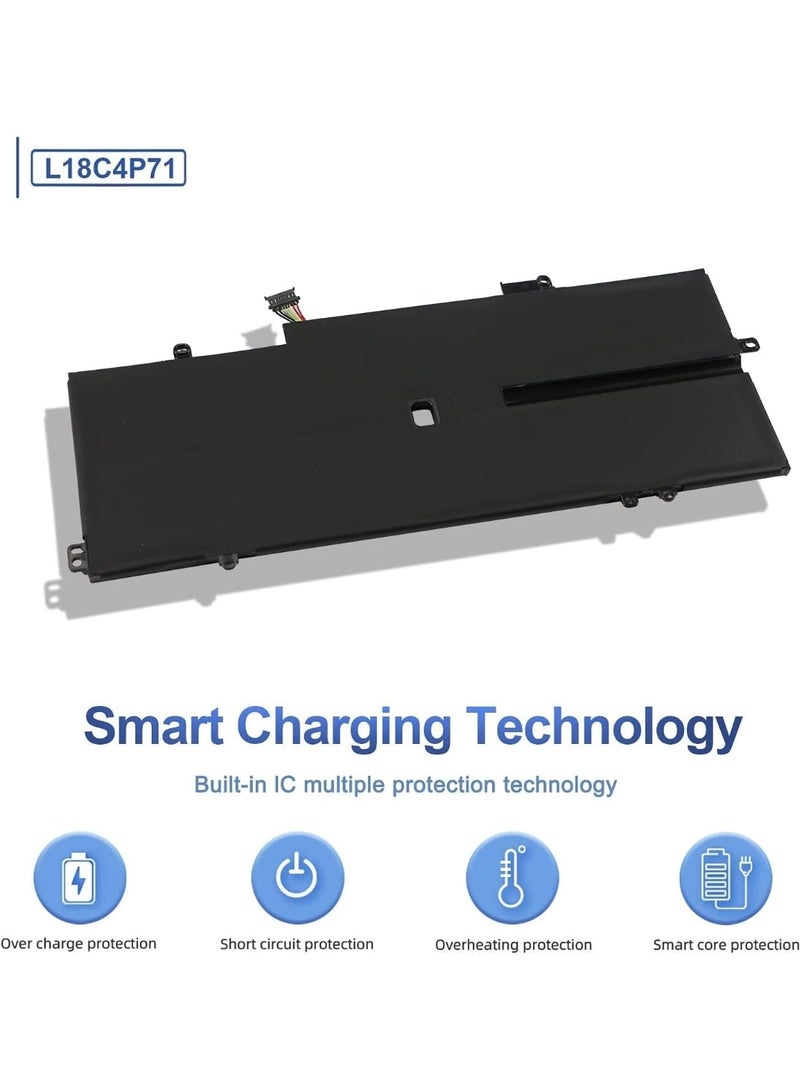 Terabyte REPLACEMENT L18C4P71 02DL006 Laptop Battery Compatible For Lenovo ThinkPad X1 Yoga 4th 5th Gen, ThinkPad X1 Carbon 7th 8th Gen Series SB10K97644 02DL004 L18L4P71 SB10K97642 02DL005 L18M4P71 2 SB10 K97643 - Image 4