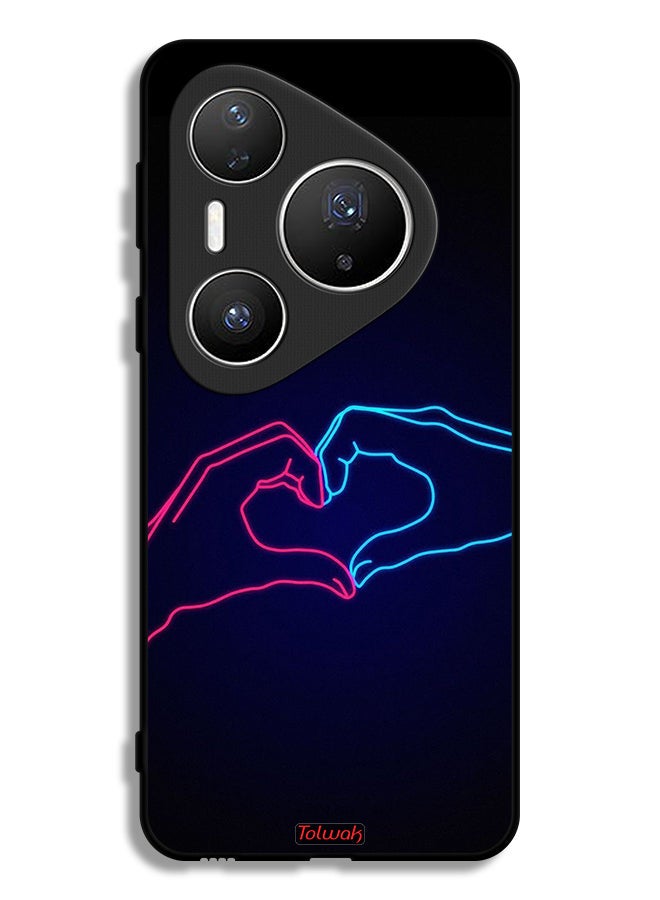 Tolwak Huawei Pura 80 Pro Plus Protective Case Cover Touching Hand Making Heart - Image 1