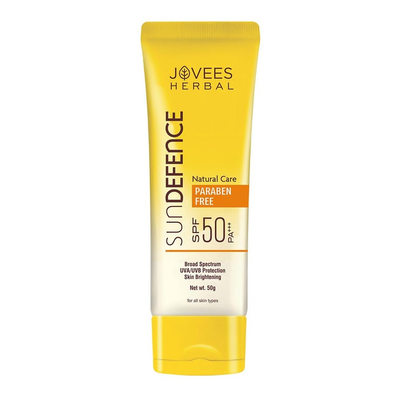Jovees Herbal Sun Defence Cream SPF 50 PA Broad Spectrum For All Skin  Protection From UVAUVB  Sun Damaged  Lightweight Non Greasy  Quick Absorption 50g - Image 1