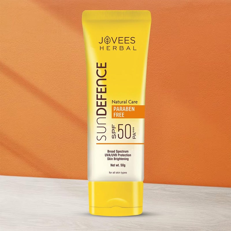 Jovees Herbal Sun Defence Cream SPF 50 PA Broad Spectrum For All Skin  Protection From UVAUVB  Sun Damaged  Lightweight Non Greasy  Quick Absorption 50g - Image 3