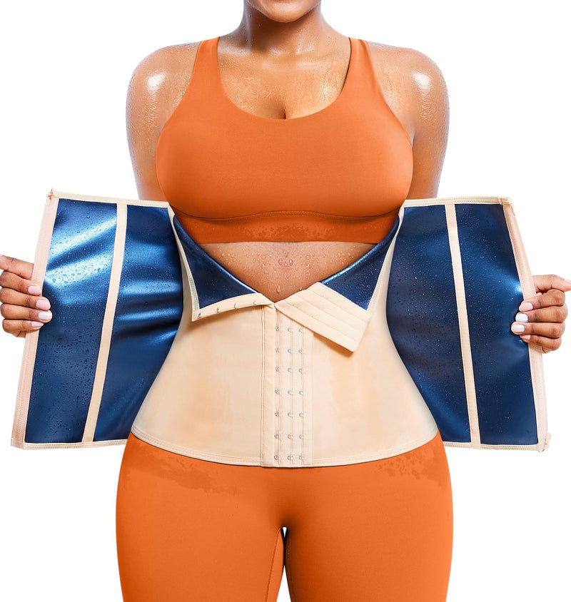 TrainingGirl Waist Trainer for Women Lower Belly Waist Trimmer Corset Tummy Wrap Workout Sweat Belt Band Sports Sauna Suit - Image 1