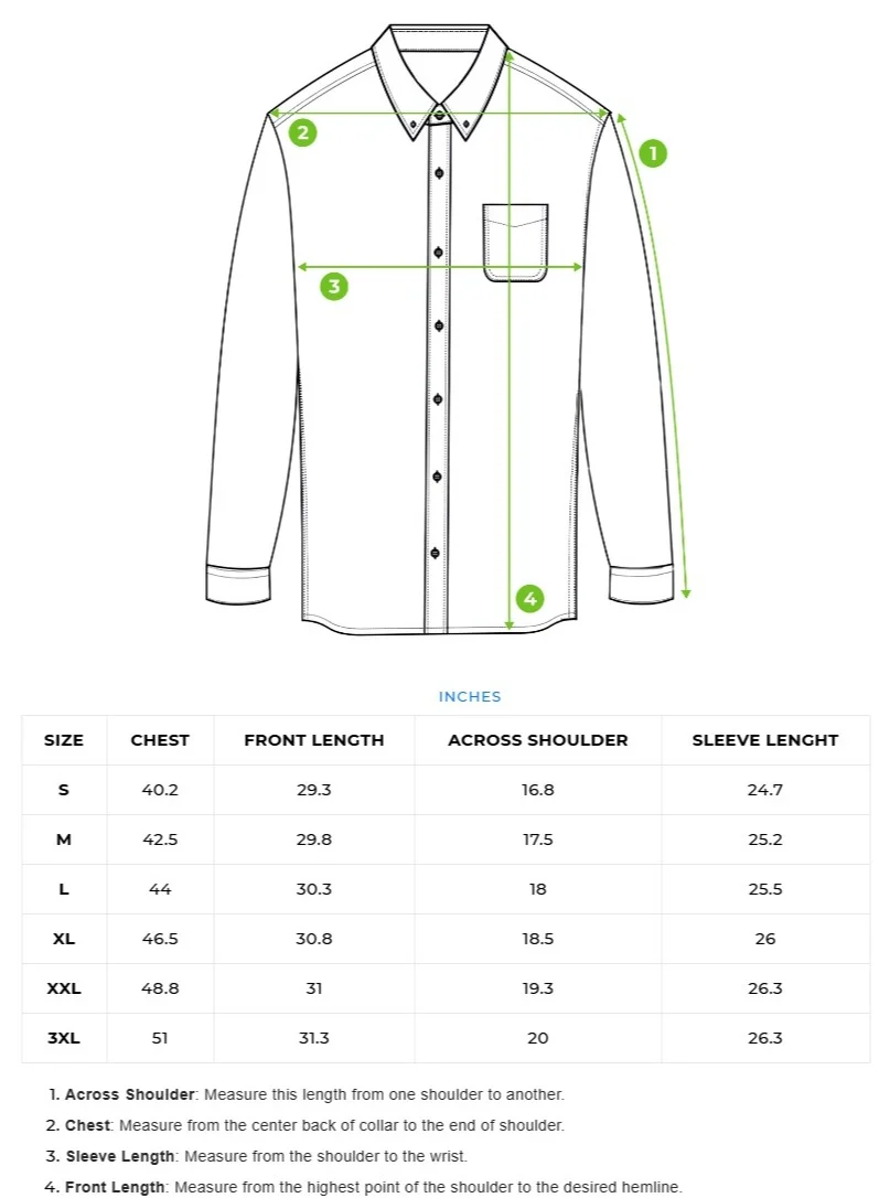 THE BEAR HOUSE Men's Cotton Shirt | Casual & Formal Long Sleeve Slim Fit | Classic Button-Down, Office & Everyday Wear, Comfortable & Breathable Fabric