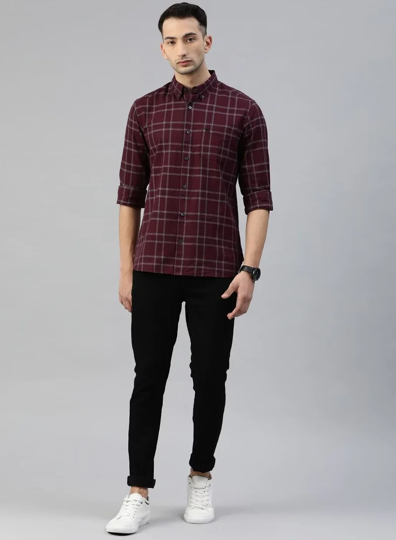 THE BEAR HOUSE Men's Cotton Shirt | Casual & Formal Long Sleeve Slim Fit | Classic Button-Down, Office & Everyday Wear, Comfortable & Breathable Fabric