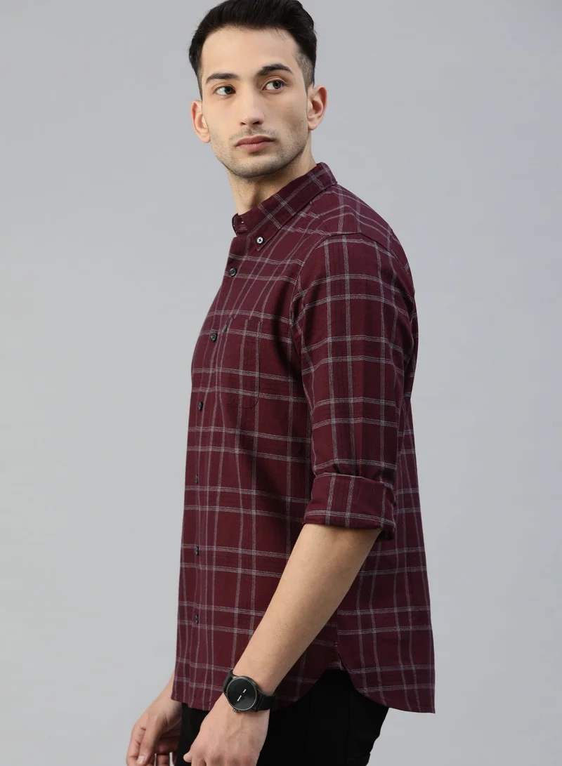 THE BEAR HOUSE Men's Cotton Shirt | Casual & Formal Long Sleeve Slim Fit | Classic Button-Down, Office & Everyday Wear, Comfortable & Breathable Fabric