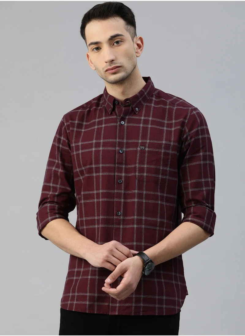 ذا بير هاوس Men's Cotton Shirt | Casual & Formal Long Sleeve Slim Fit | Classic Button-Down, Office & Everyday Wear, Comfortable & Breathable Fabric