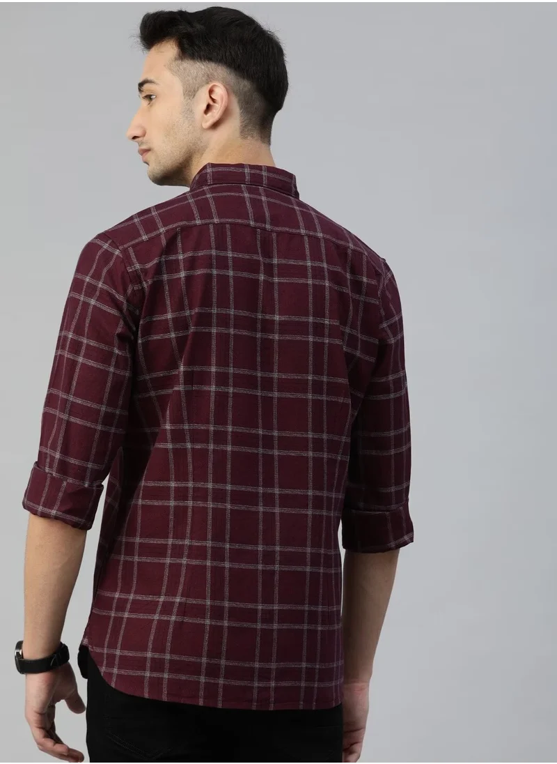 ذا بير هاوس Men's Cotton Shirt | Casual & Formal Long Sleeve Slim Fit | Classic Button-Down, Office & Everyday Wear, Comfortable & Breathable Fabric
