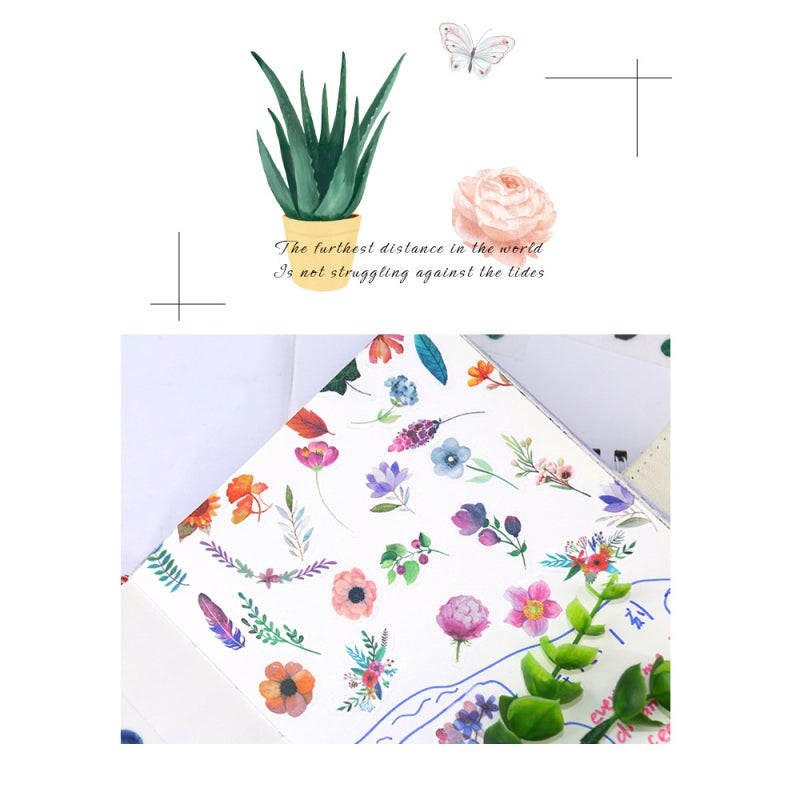 Decorative Stickers: 6 Sheets Multicolor Japanese Paper - Special Shaped Cutting Die Clear Printing Creative Embellishments for Scrapbooks Journals Photo Albums DIY Crafts - Image 4