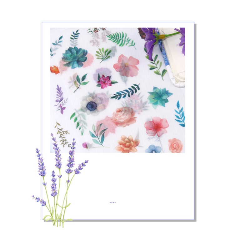 Decorative Stickers: 6 Sheets Multicolor Japanese Paper - Special Shaped Cutting Die Clear Printing Creative Embellishments for Scrapbooks Journals Photo Albums DIY Crafts - Image 2