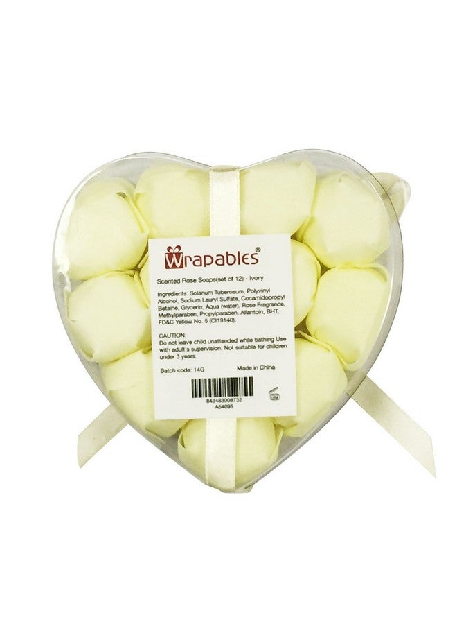 Wrapables Scented Rose Soaps (Set Of 12)Ivory - Image 3
