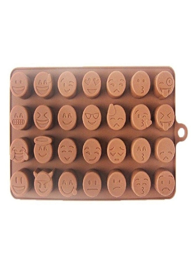 Kosh Emoji Shape Chocolate Mould -Perfect Small Thin Flexible Multicolor Silicone Ice Cube Candy Soap Jelly Chocolate Making Mould for Gift (Emoji) - Image 3