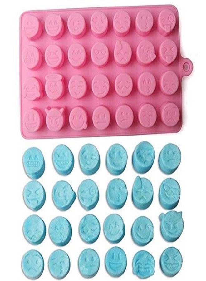 Kosh Emoji Shape Chocolate Mould -Perfect Small Thin Flexible Multicolor Silicone Ice Cube Candy Soap Jelly Chocolate Making Mould for Gift (Emoji) - Image 5