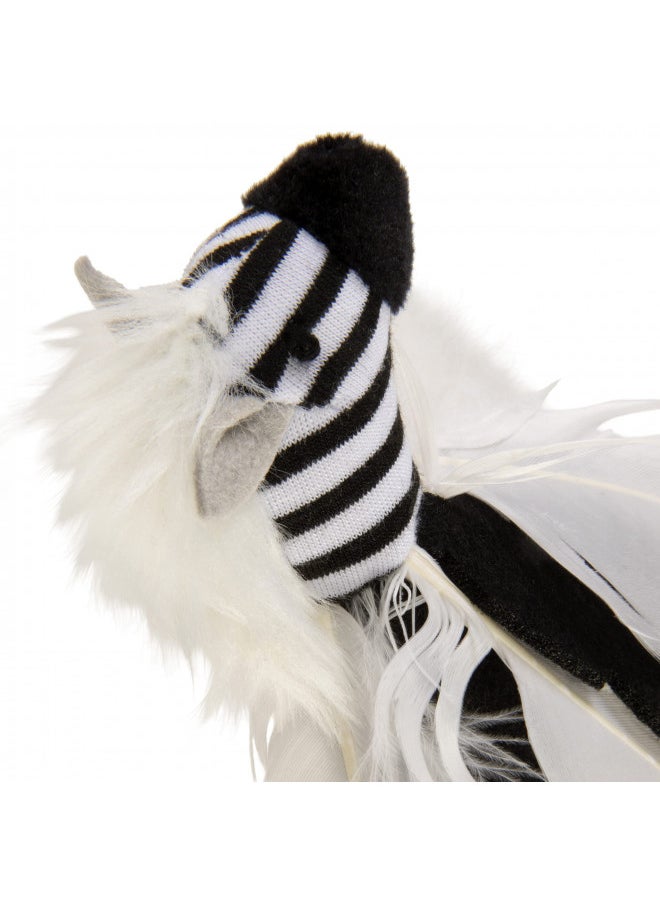 SmartyKat SmartyKat Instincts HappyNip Zingy Zebra Feathered Toss & Chase Interactive Cat Toy, Contains Catnip & Silvervine - White/Black, One Size  - Image 2