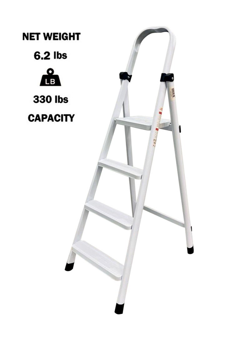 Living سلم قابل للطي احترافي مكون من 4 و5 و6 درجات مع درجة واسعة 150 سم - Image 5