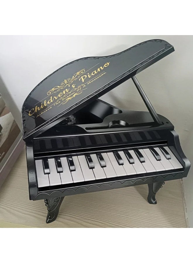 Mini Piano Musical Toy, Early Education Keyboard for Children, Black
