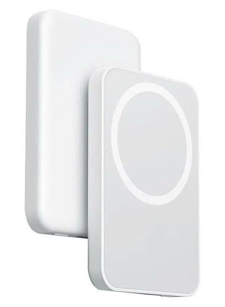 بنك الطاقة  بسعة 10000 مللي أمبير في الساعة، حزمة بطارية MagSafe للآيفون 15 برو ماكس/آيفون 15/15/15 بلس/14/13/12 سلسلة أبيض - Image 1