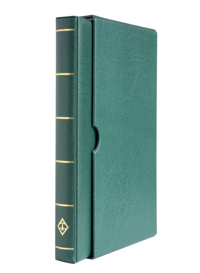 Leuchtturm Lighthouse - Vario F Binder - 3-Ring Binder with Padded Leatherette Cover and Slipcase for up to 50 Sheets - Green - Image 1
