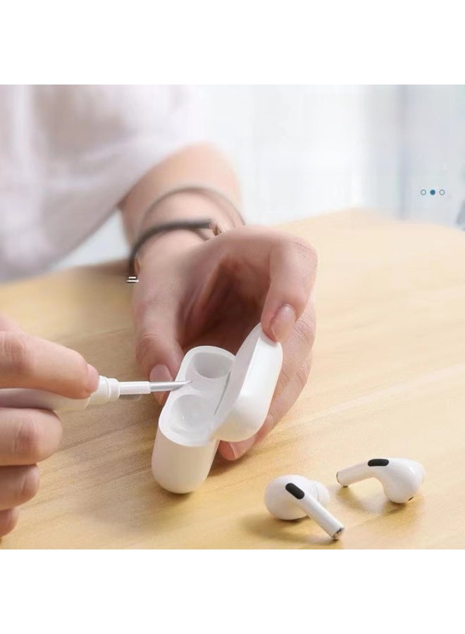 Hot Bluetooth Headset Cleaning Pen Multifunctional Cleaning Brush Headset Cleaner Bluetooth Headset Cross Cleaning Brush-Color:First Generation Pearl Bag White  - Image 2