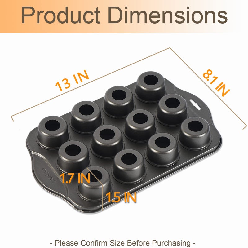 Kazozobi 2 Pack Mini Muffin Cheesecake Pan With Removable Bottom 12 Cavity Nonstick Cupcake Pan - Image 2