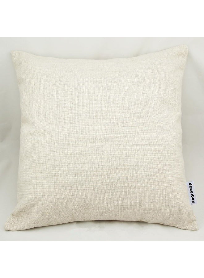 decorbox Cotton Linen Square Decorative Fashion Throw Pillow Case Cushion Cover Colorful Fish 18 X 18 Beige - Image 3
