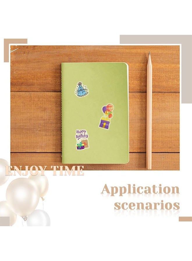 MXN 10 PCS Happy Birthday Stickers, Cake Balloon Sticker, Birthday Sticker for Kids Party Home Classroom Decoration - Image 3