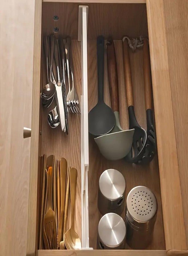 ONTRIP Retractable Drawer Dividers Organizer (27-45 Small) Expandable Kitchen & Wardrobe Storage Boards for Custom Classification for and Organization, Separation Board Plastic (2 Pc) - Image 2