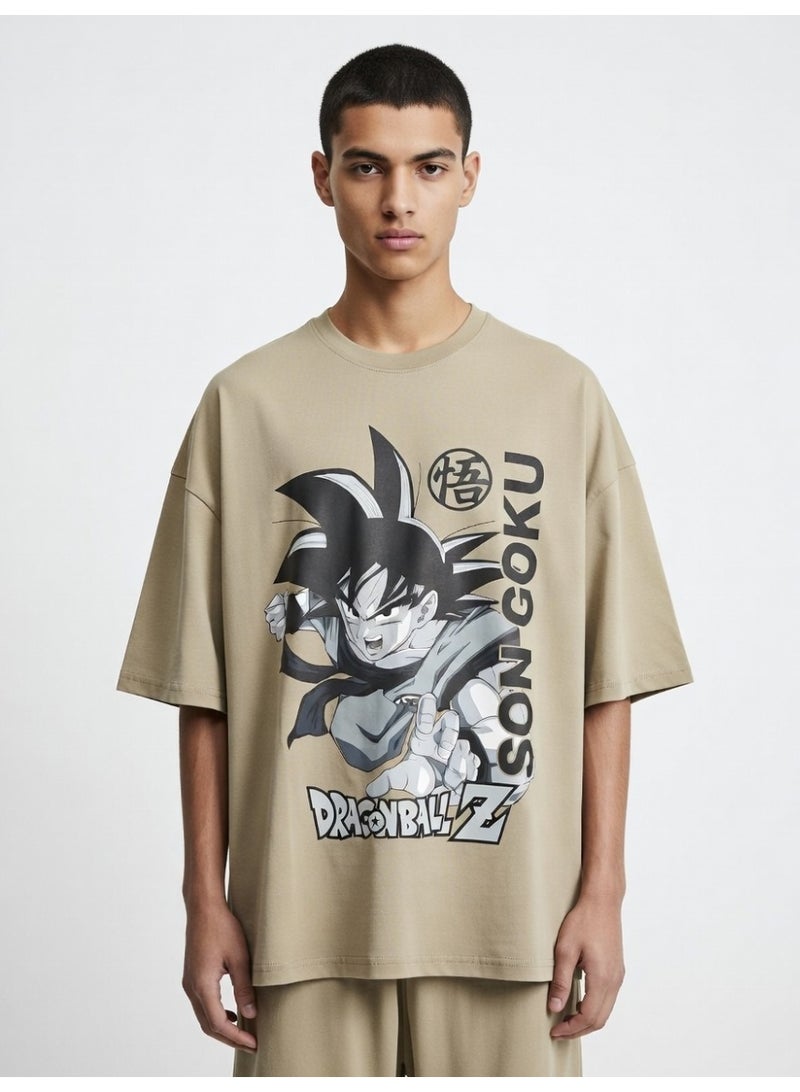 Dragonball Z MENS T-SHIRT OVERSIZE DROPPED SHOULDER T-SHIRT - Image 2
