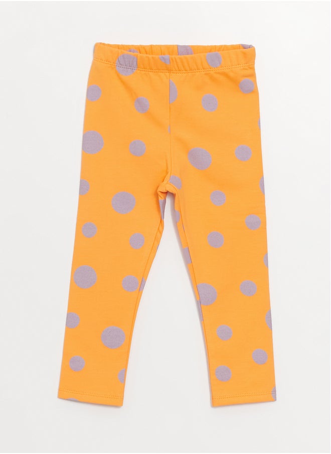 LC WAIKIKI Crew Neck Long Sleeve Printed Baby Girl Sweatshirt and Tights 2-Pack Set  - Image 5