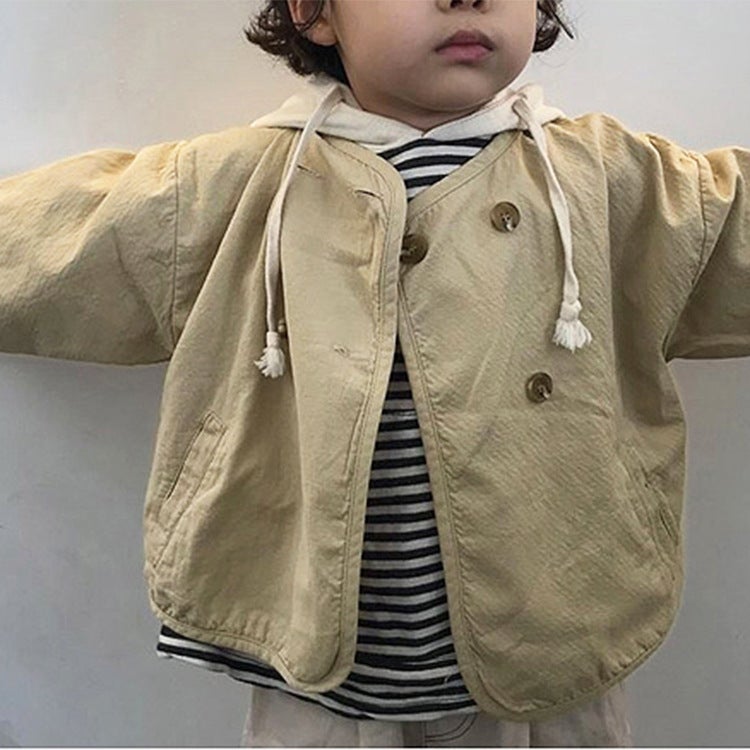 Children'S Spring New Style Coat Trendy Coat For Boys And Girls Japanese And Korean Style Loose Washed Retro Cardigan Outer Jacket 2 - Image 2