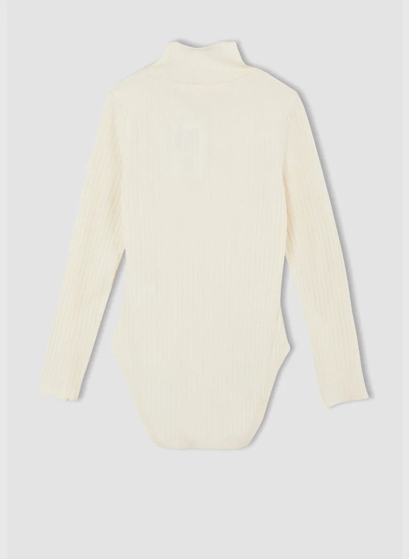 ديفاكتو New Year Regular Fit Turtleneck Long Sleeve Bodysuit