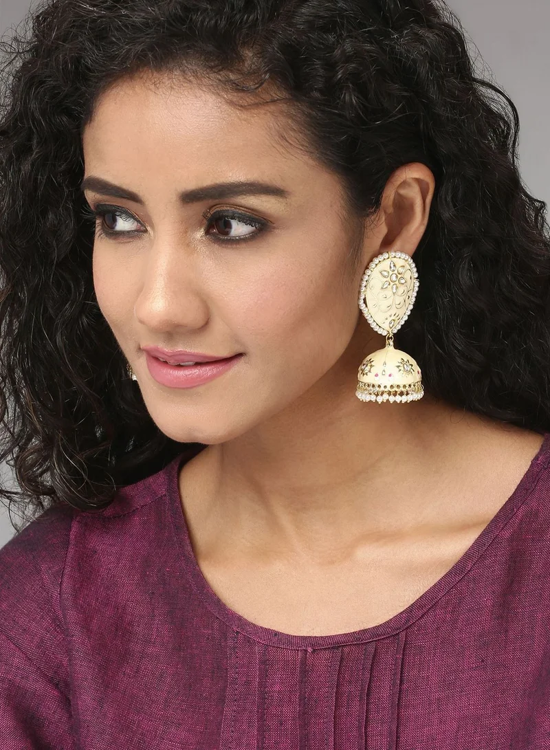 SOHI Kundan Meenakari Trendy Jhumkas