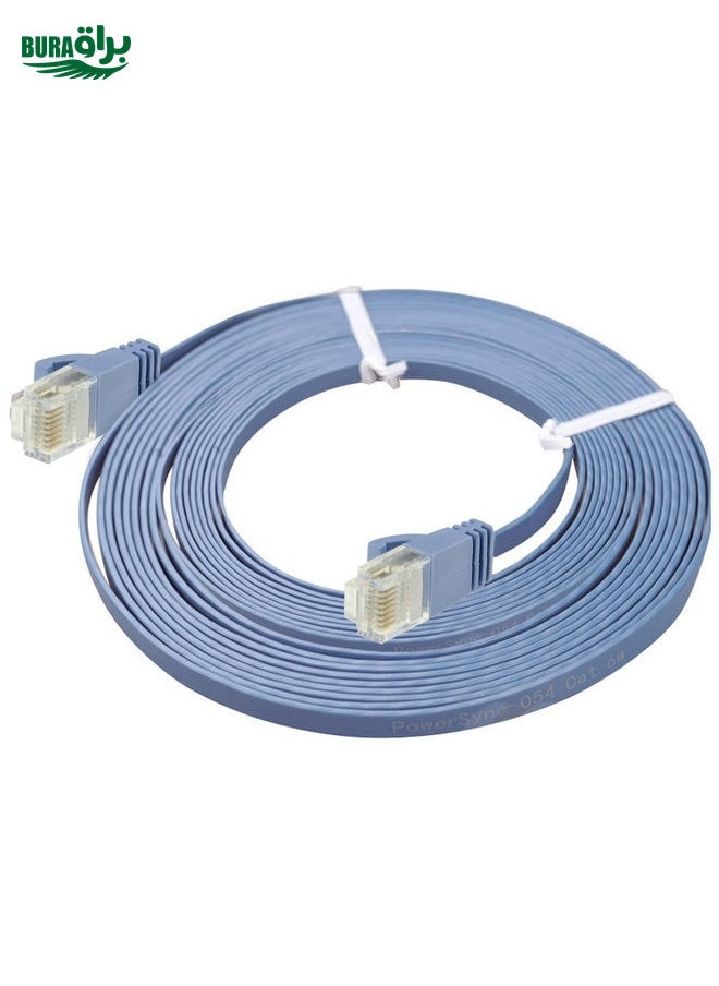 CAT6 Ultra-thin Flat Ethernet Network LAN Cable, Length: 50m(Blue)